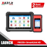 LAUNCH X431 PRO3S+ SmartLink HD per Diesel e Benzina 12V/24V Bi-Directional Scan Tool Supporta ECU Coding CANFD DOIP J2534 Programmazione