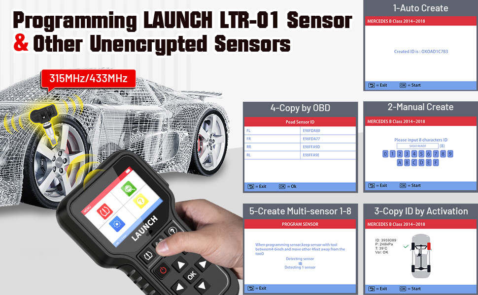Launch CRT5011E TPMS Relearn Tool  3
