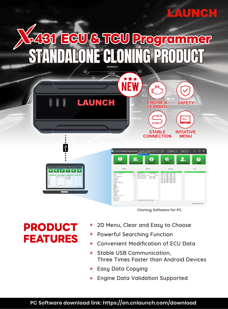 LAUNCH X431 Programmatore ECU & TCU-X431-3