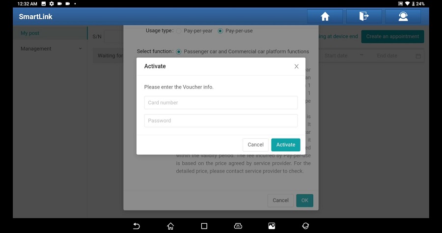Steps for SmartLink C Activation-x431.it